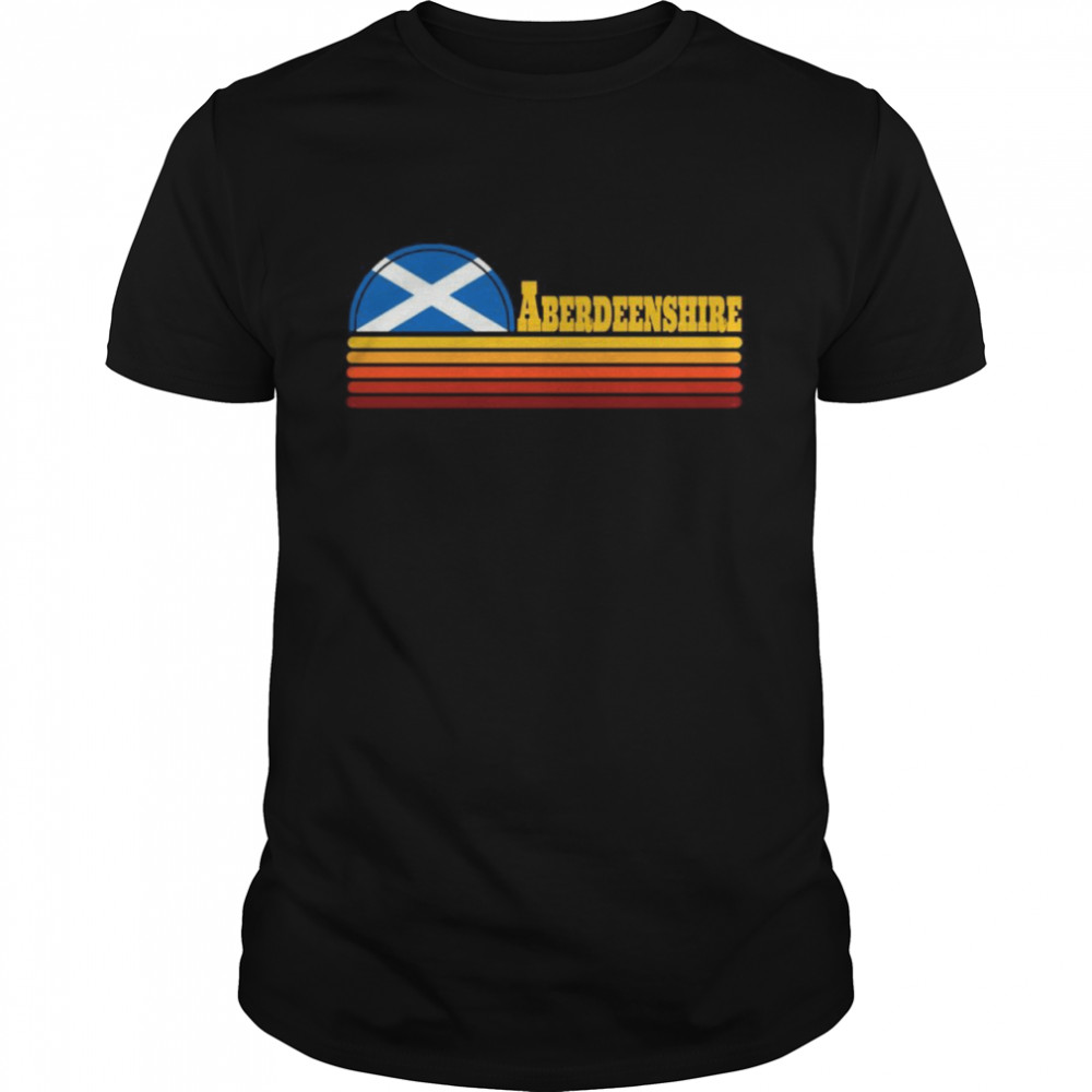 Aberdeenshire Scottish County Retro Scotland Saltire Shirt