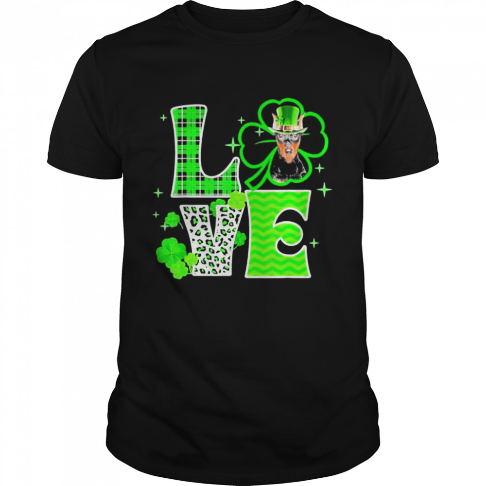 German Pinscher Shamrock Lucky Clover Irish St Patricks Day shirt