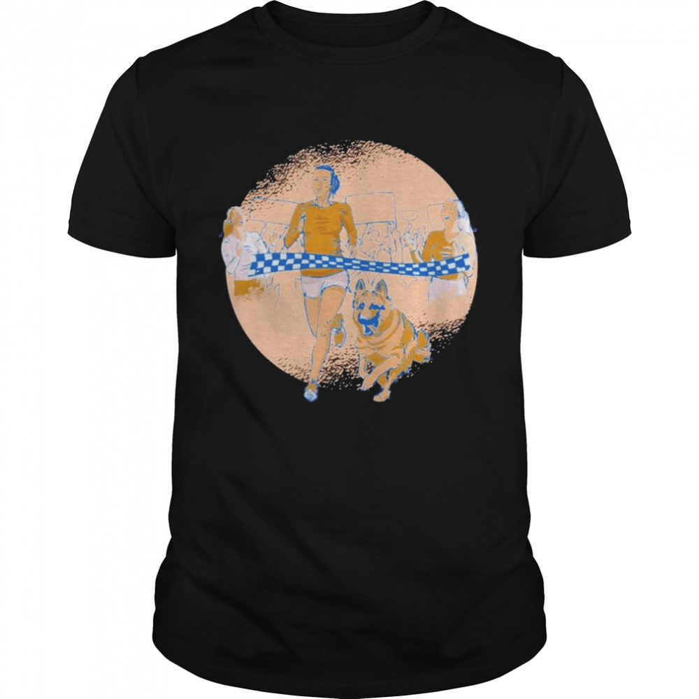 german Shepherd Jogger dog fitness ladies art shirt