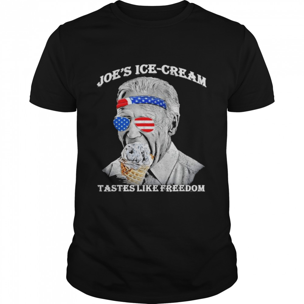 Joes Ice Cream Funny 4th Of July Biden Taste of Freedom shirt