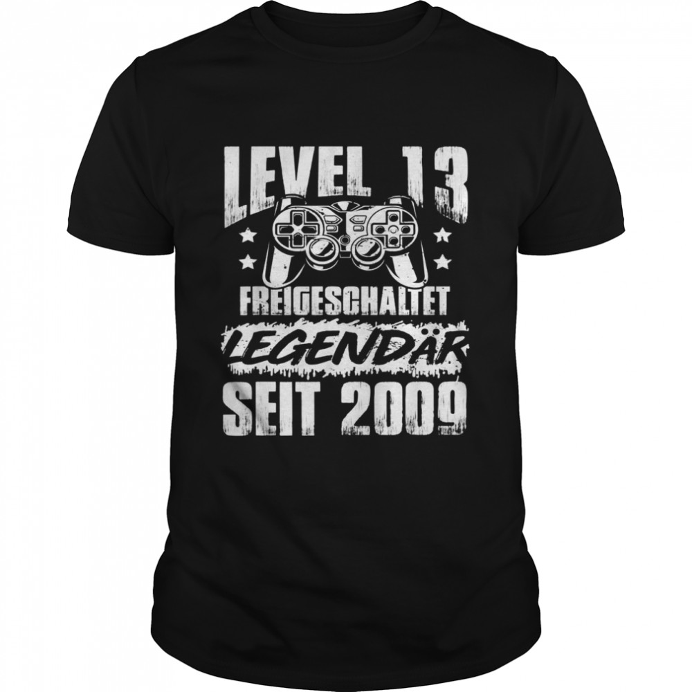 Level 13 Years Birthday Shirt Boy Gamer 2009 Birthday Shirt