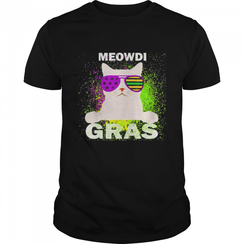 Mardi Gras Kitten Cat Meowdi Gras Costume shirt