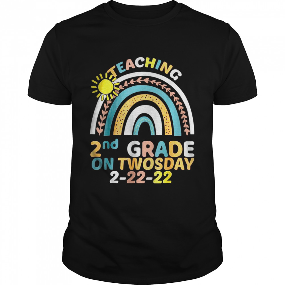 Teaching 2nd Grade on Twosday 2222022 Math Teacher T-Shirt