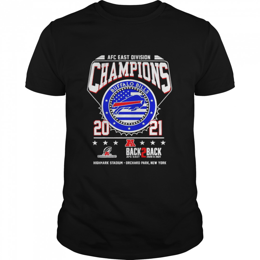 AFC East Champions 2021 Buffalo Bills back 2 back shirt