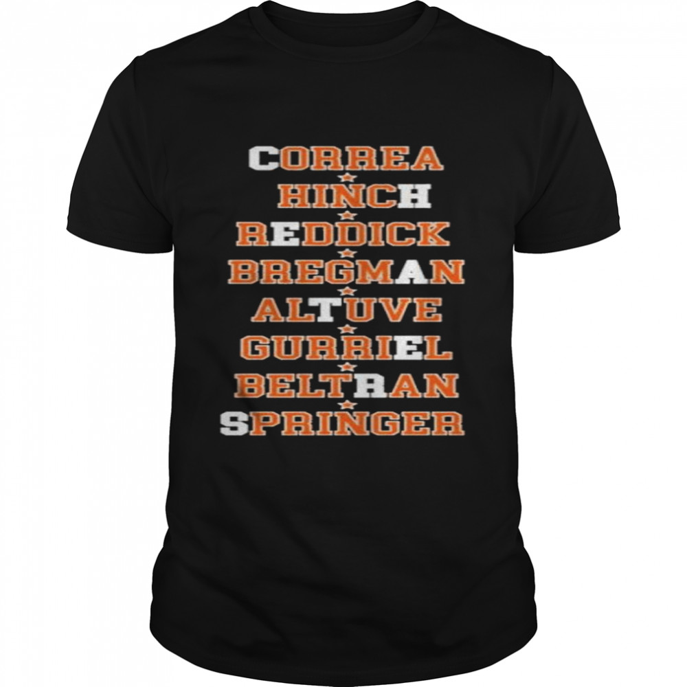 Correa Hinch Reddick Bregman Altuve Gurriel Beltran Springer shirt