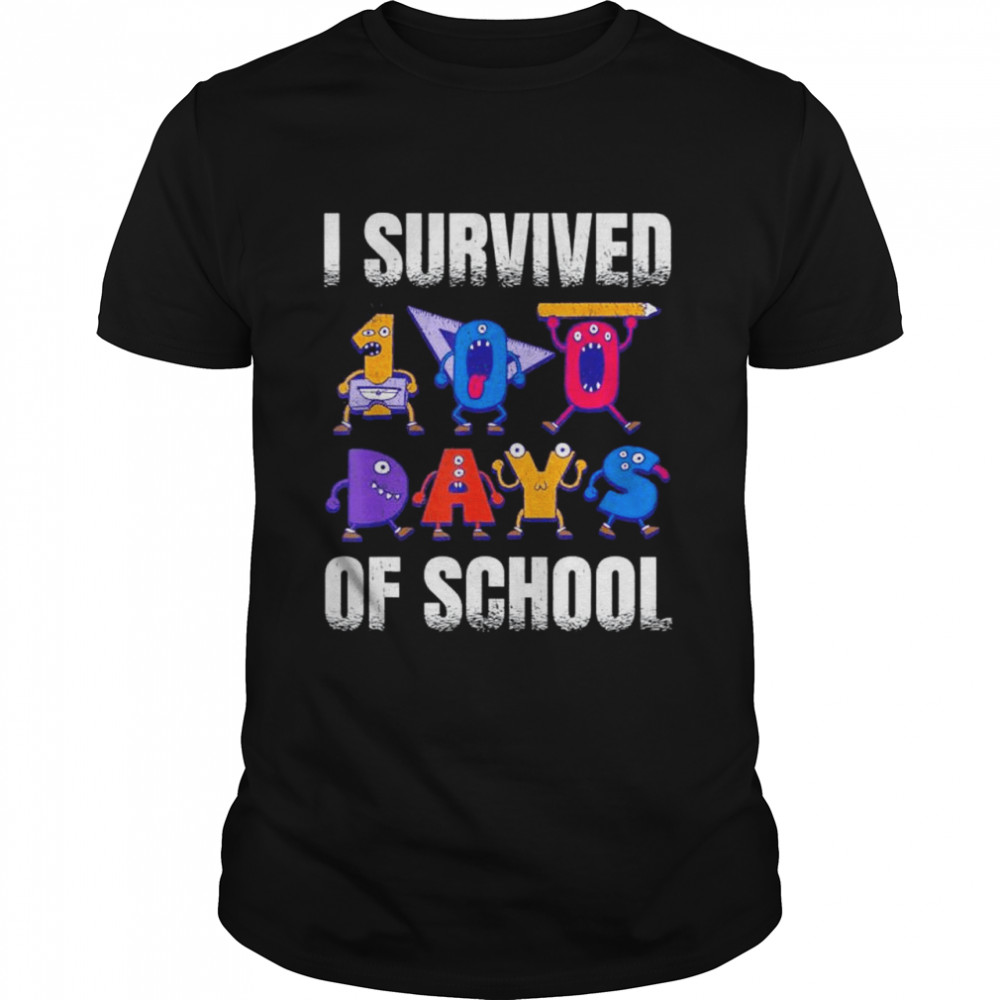 I Survived 100 Days Of School for a 1st Grade Student shirt