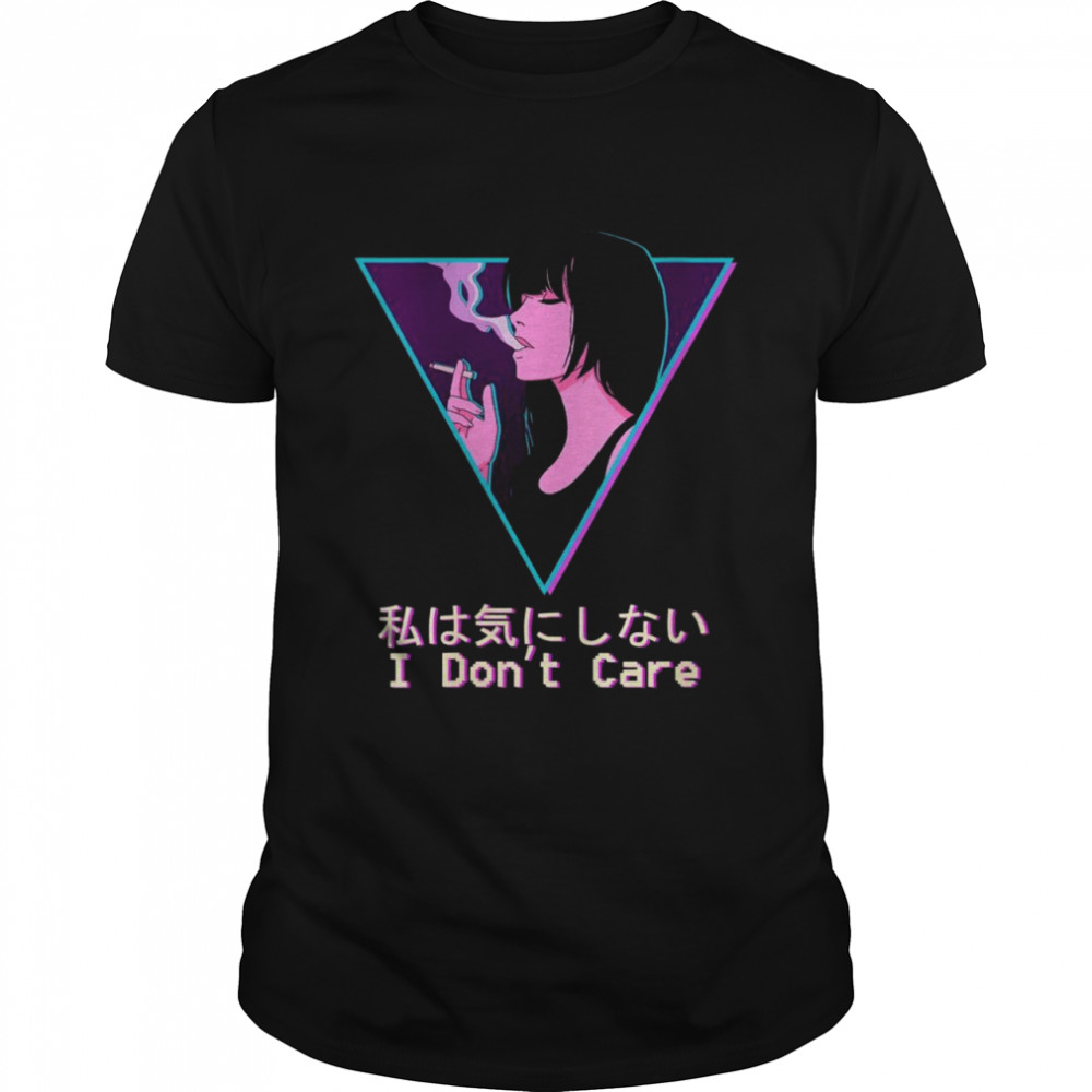 Japanese Vaporwave Aesthetic Sad Anime Girl Shirt