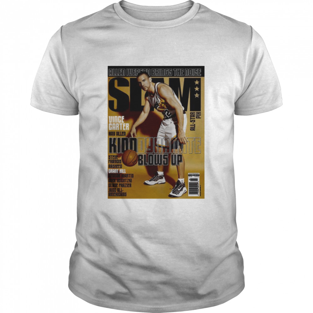 Jason Kidd Kidd Dynamite Blows Up SLAM Cover Framed Shirt