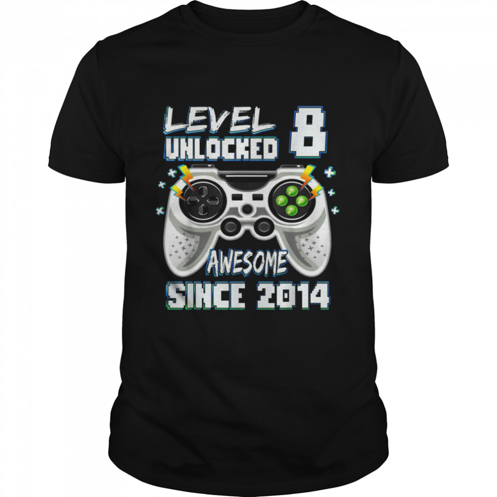 Level 8 Unlocked Awesome 2014 Video Game Shirt