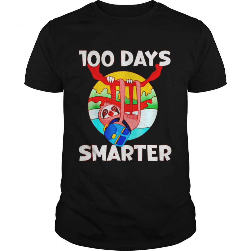 Sloth 100 days smarter shirt