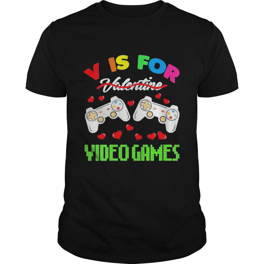 Womens Video Games Valentine Day Shirt