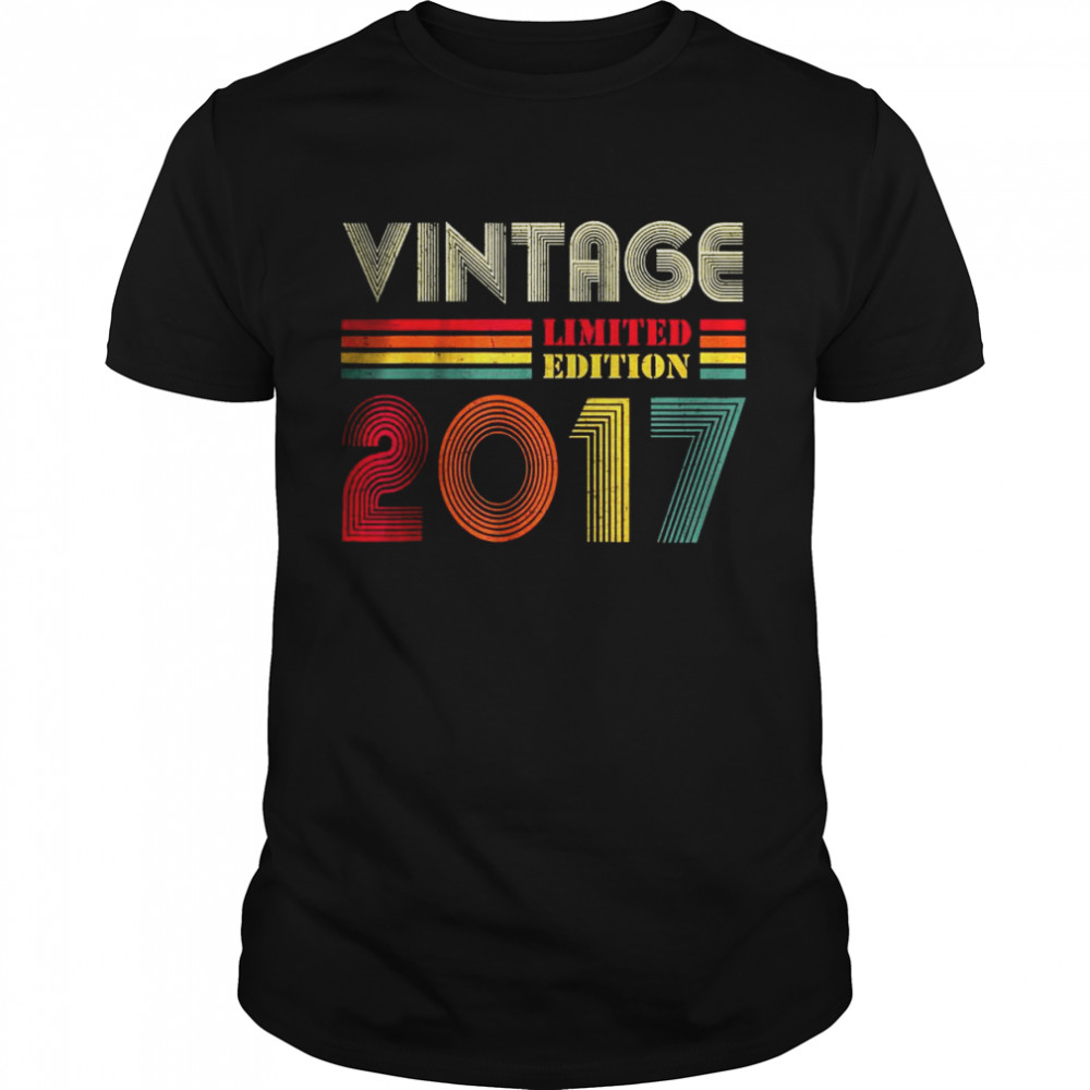 5 Year Old Vintage 2017 Limited Edition 5th Birthday Shirt