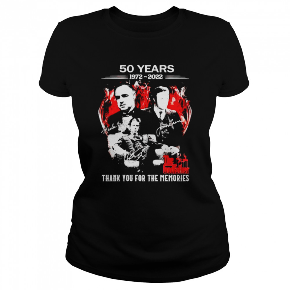 50 years The God Father 1972 2022 thank you for the memories shirt Classic Women's T-shirt