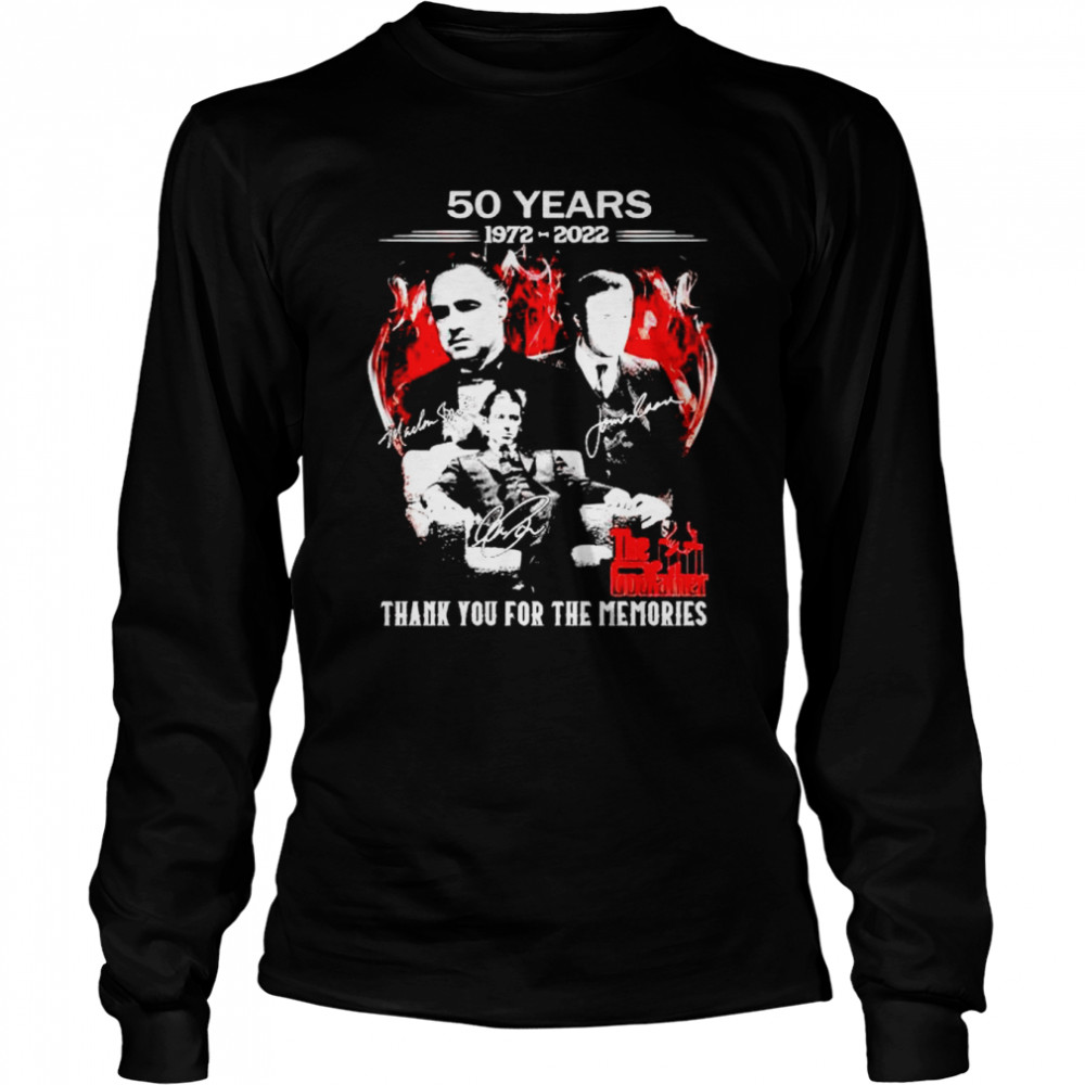 50 years The God Father 1972 2022 thank you for the memories shirt Long Sleeved T-shirt
