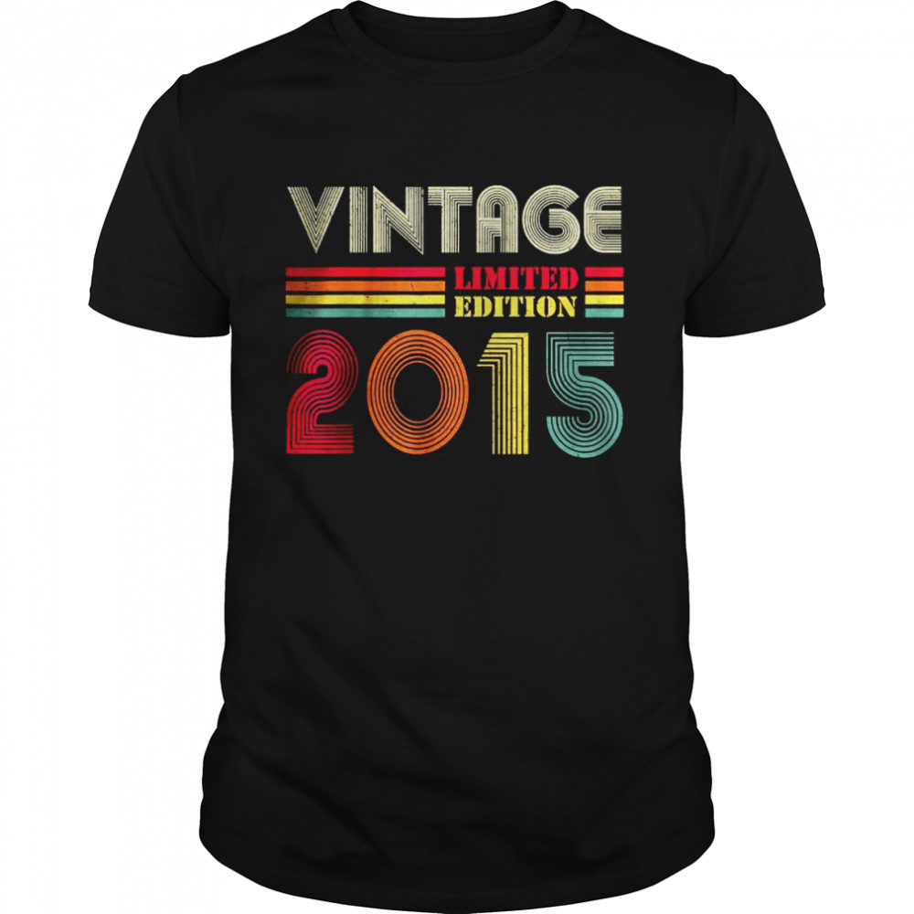 7 Year Old Vintage 2015 Limited Edition 7th Birthday Shirt