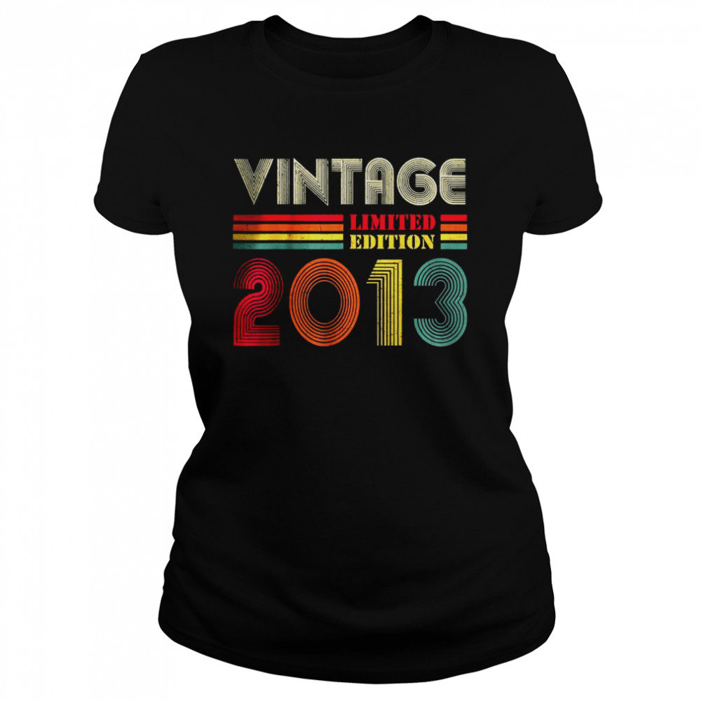 9 Year Old Vintage 2013 Limited Edition 9th Birthday  Classic Women's T-shirt