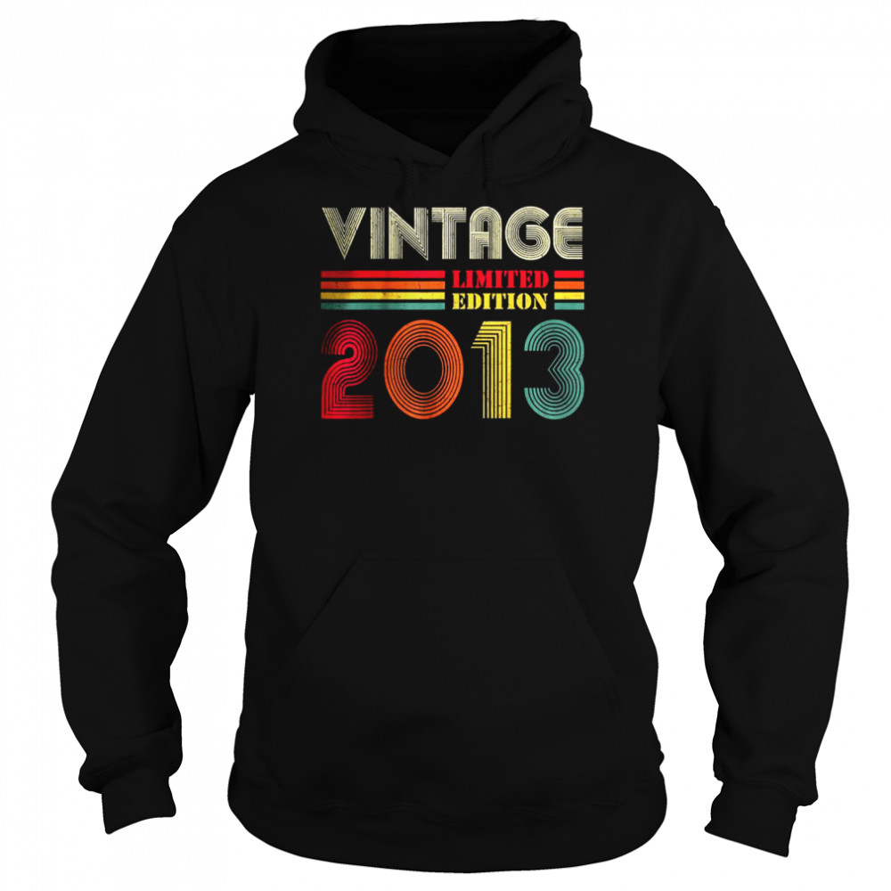 9 Year Old Vintage 2013 Limited Edition 9th Birthday  Unisex Hoodie
