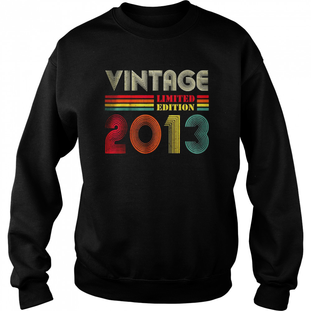 9 Year Old Vintage 2013 Limited Edition 9th Birthday  Unisex Sweatshirt