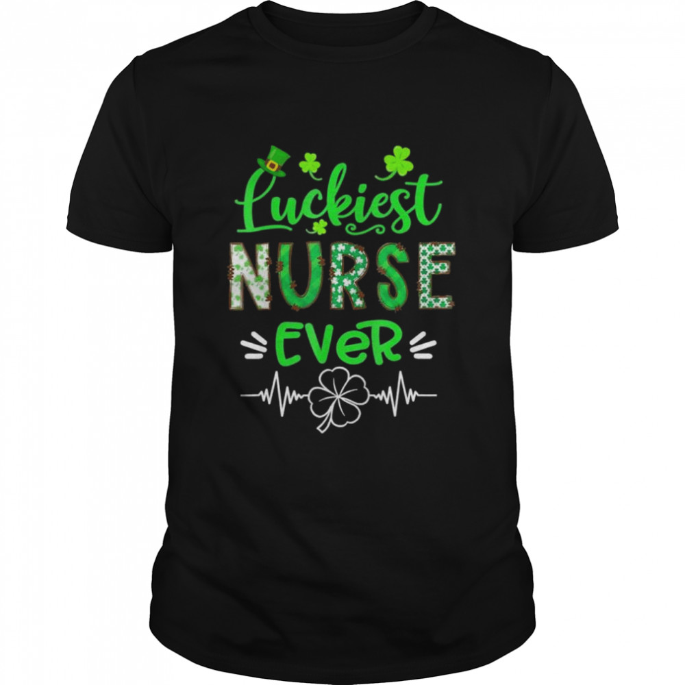 Luckiest Nurse Ever Buffalo Plaid St Patricks Day shirt