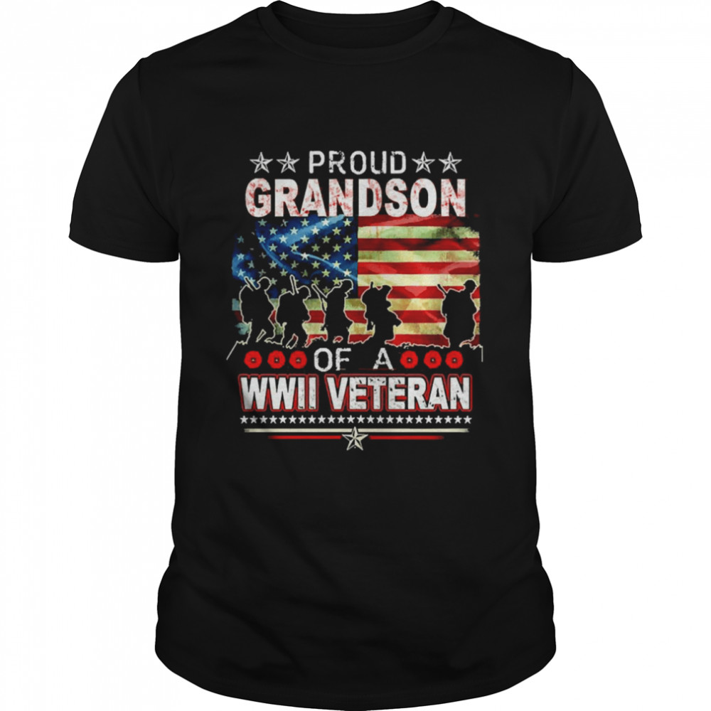 Proud Grandson Of A Wwii Veteran World War 2 Vet Shirt