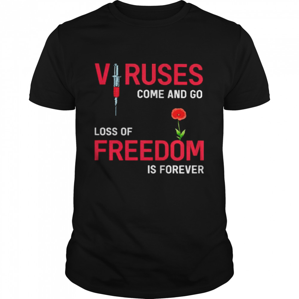 Viruses come and go loss of freedom is forever shirt