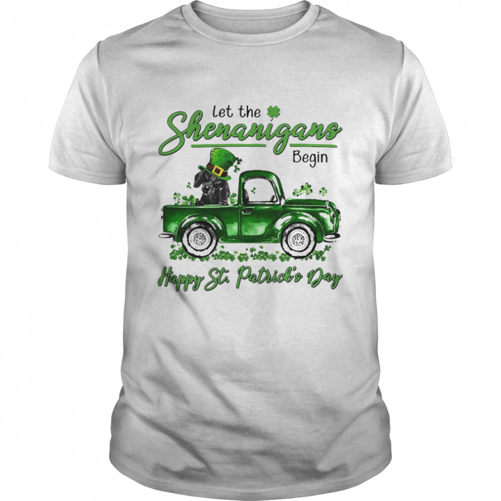 Black Dachshund Let The Shenanigans Begin Happy St. Patrick’s Day Shirt