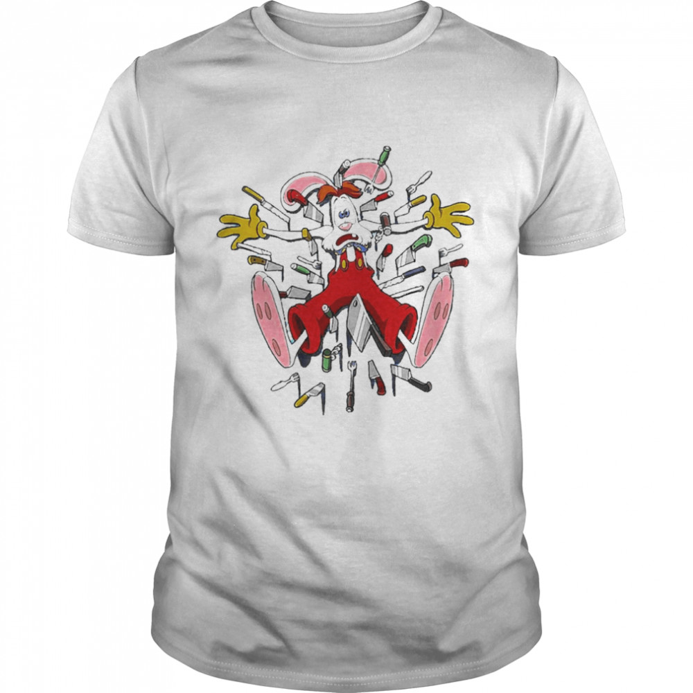 Cartoon Rabbit Knives Out Roger Shirt