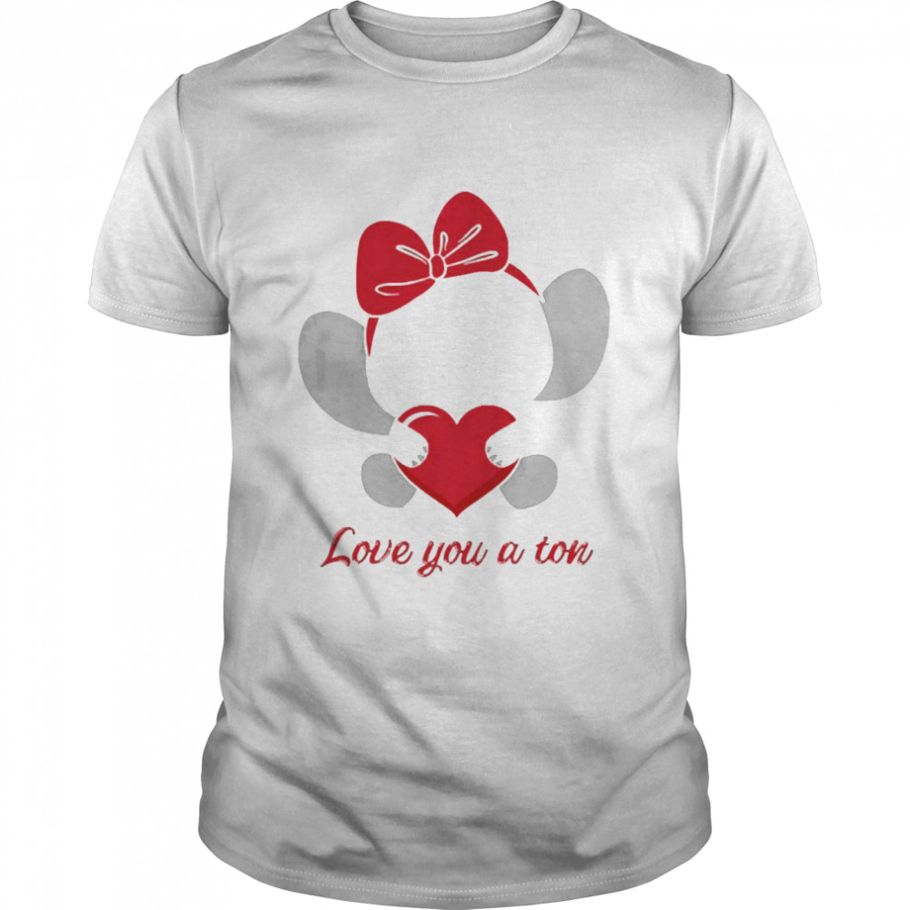 Elephant Love You A Wedding Couple Valentine Cute Shirt