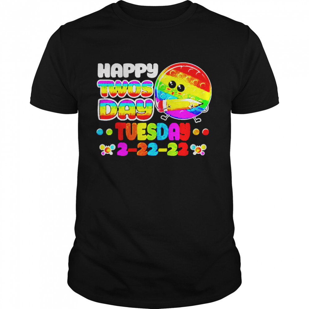 Happy Twosday 2022 2nd Grade On Twosday 02-22-2022 Pop It Shirt