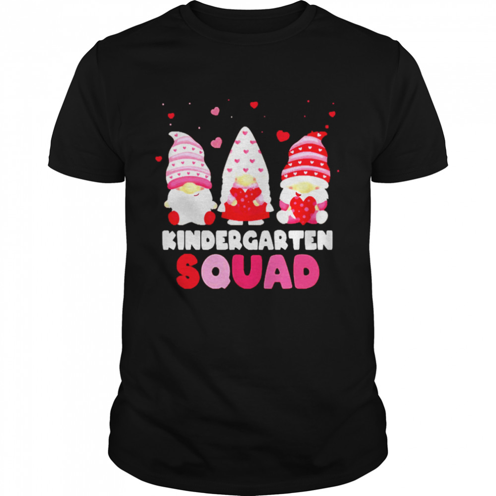 Happy Valentines Day Gnome Kindergarten Squad Shirt