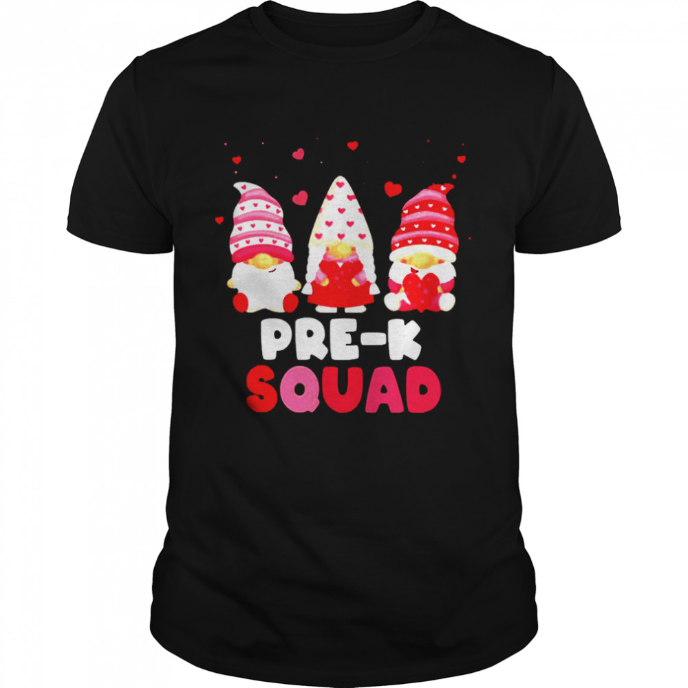 Happy Valentines Day Gnome Pre-K Squad Shirt