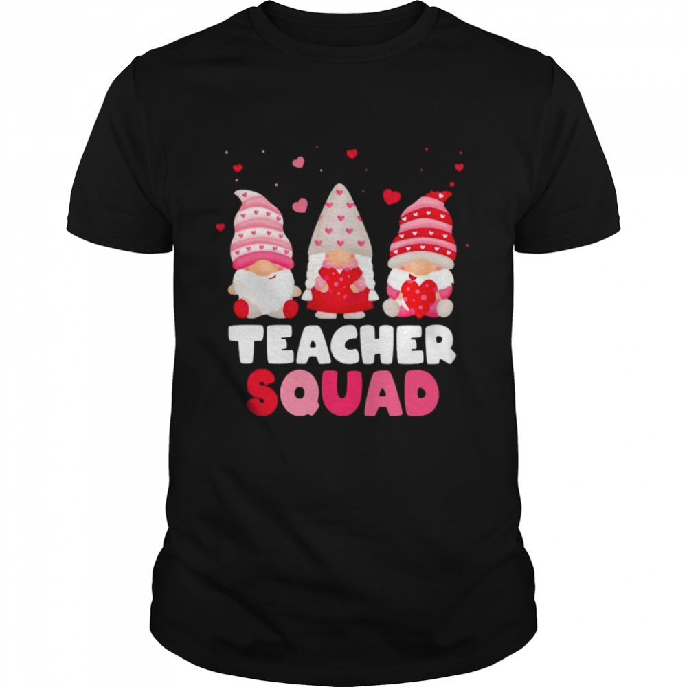 Happy Valentines Day Gnome Teacher Squad Shirt