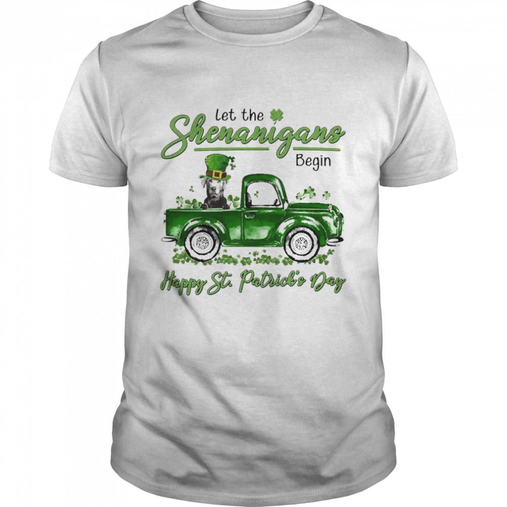 Silver Labrador Let The Shenanigans Begin Happy St. Patrick’s Day Shirt