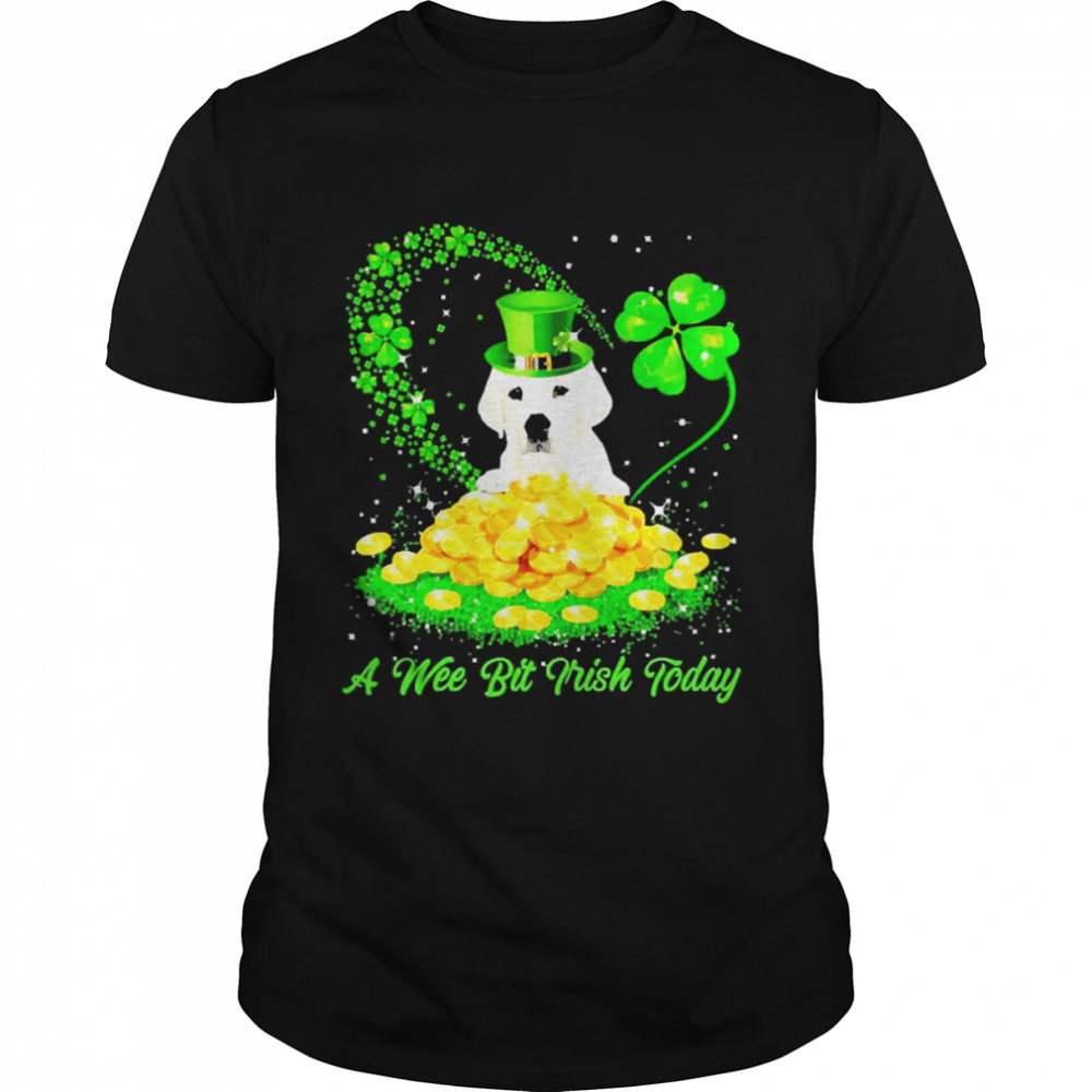 Irish Today White Labrador Dog A Wee Bit Irish Today Shirt