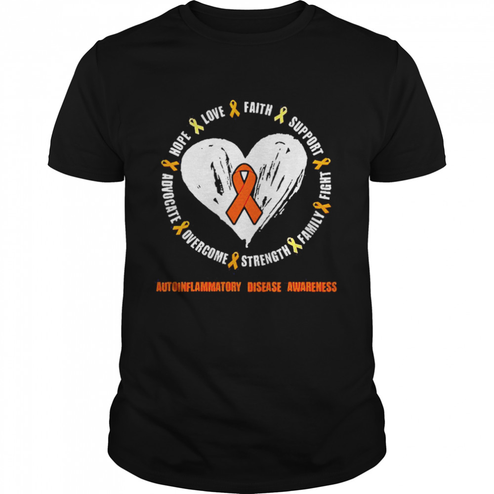 Autoinflammatory Disease Awareness Autoimmunity Related Heart Shirt