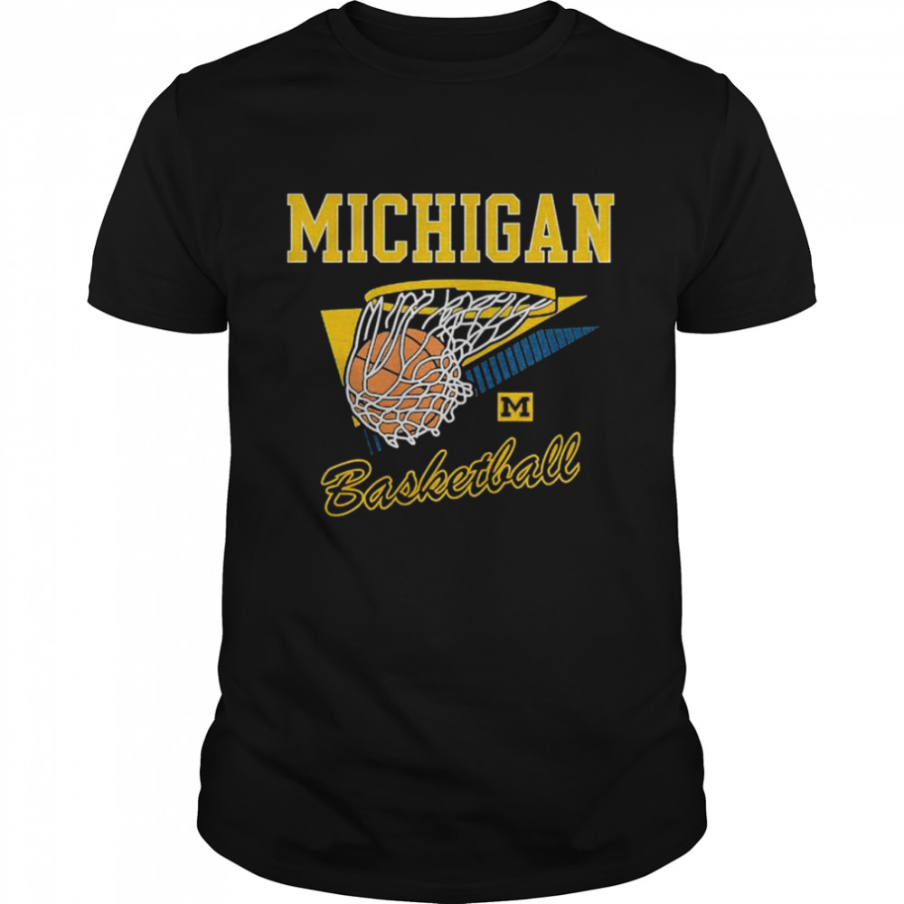 Awesome michigan Wolverines throwback basketball shirt