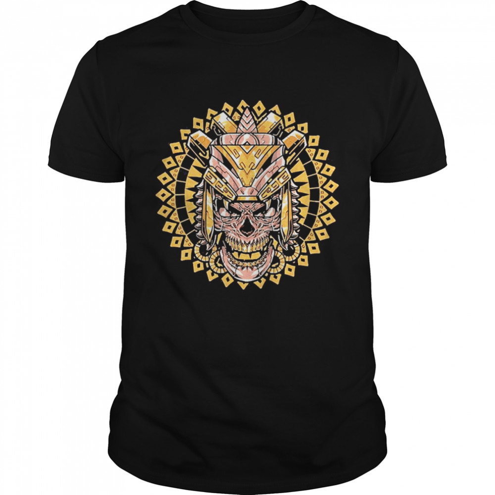 Aztec Face Mask Warrior Culture Nation Archeology Maya Shirt