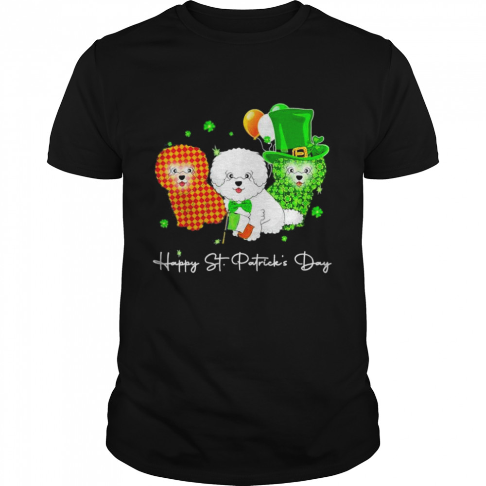 Bichon Frise St Patricks Day Shamrock Dog shirt