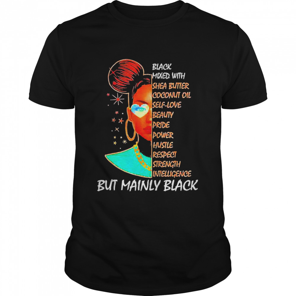 Black Afro Woman Melanin Girl Black History Month Motivation Tee Shirt