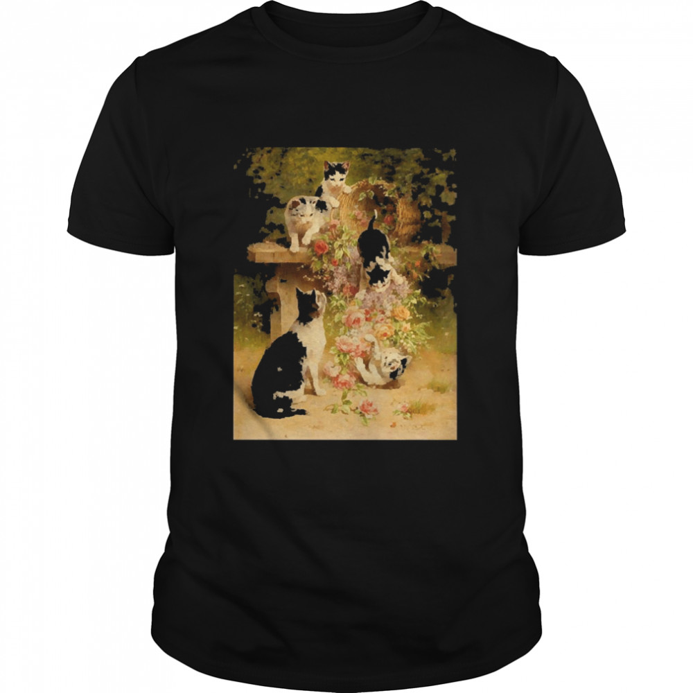 Cats And Flowers By Carl Reichert Shirt