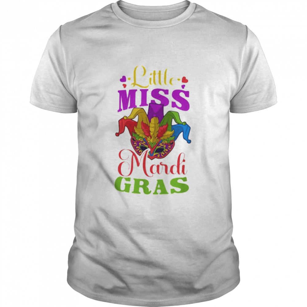 Little Miss Mardi Gras Design Mardi Gras Beads shirt