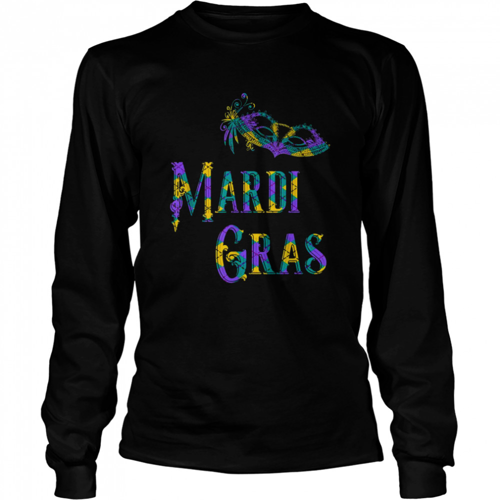 Mardi Gras Carnival Mask  Long Sleeved T-shirt