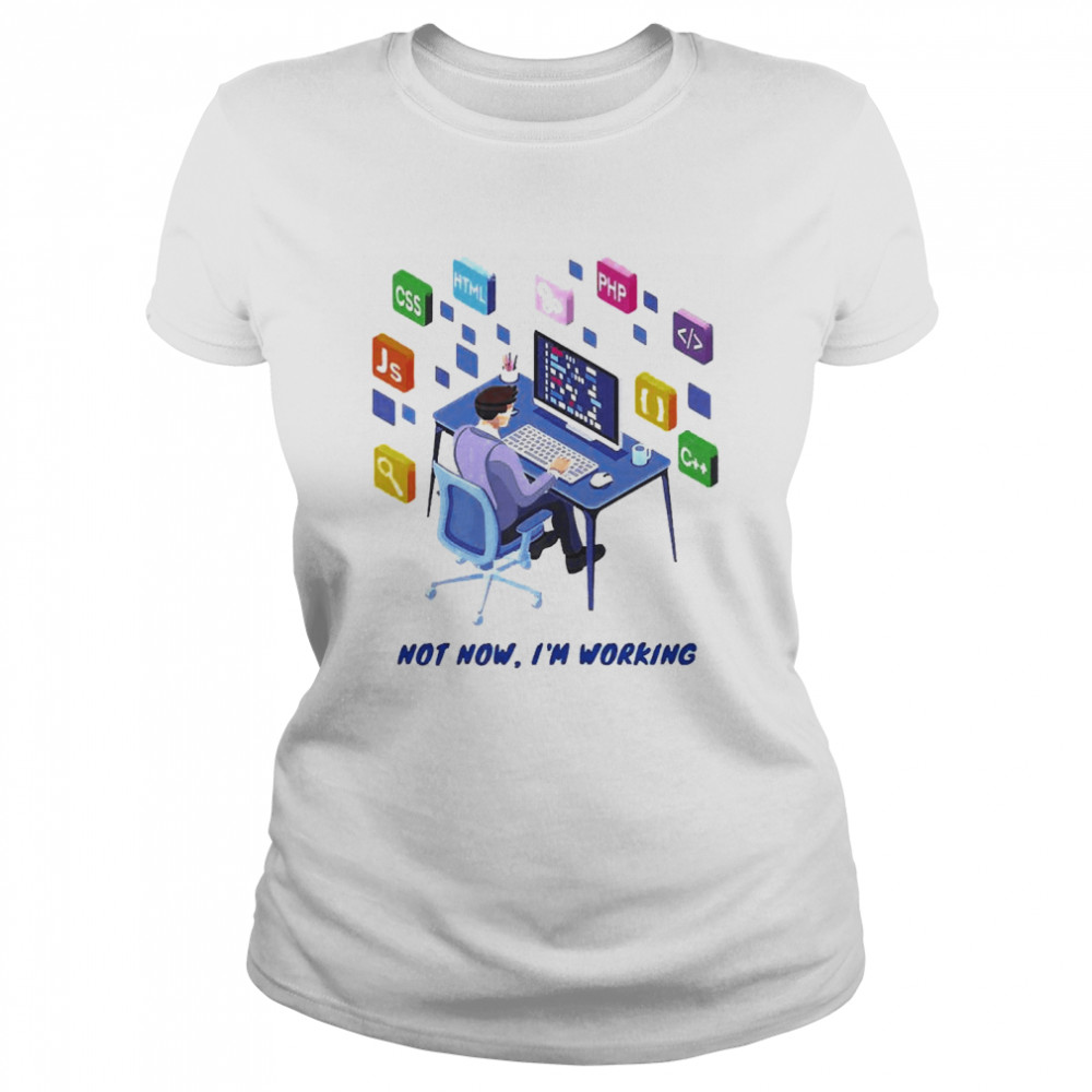 Not Now I’m Working Web Developer  Classic Women's T-shirt