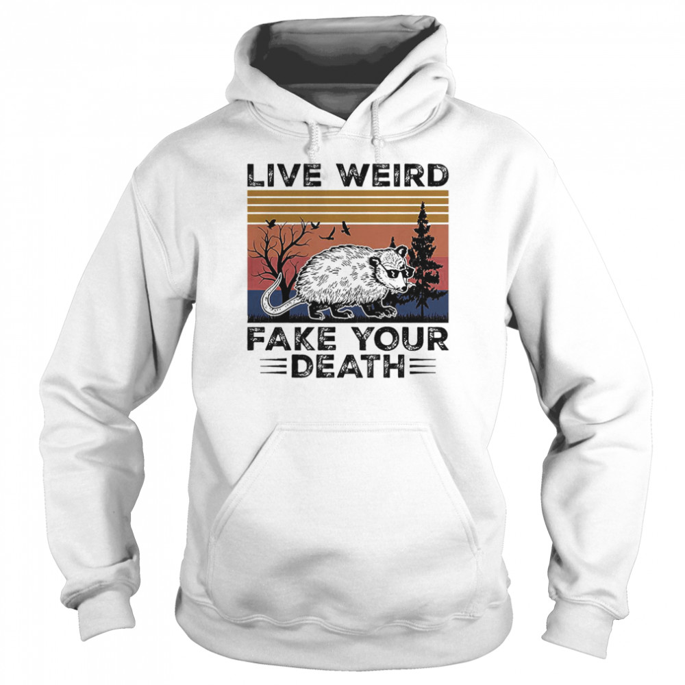 Opossum Live Weird Fake Your Death Vintage  Unisex Hoodie