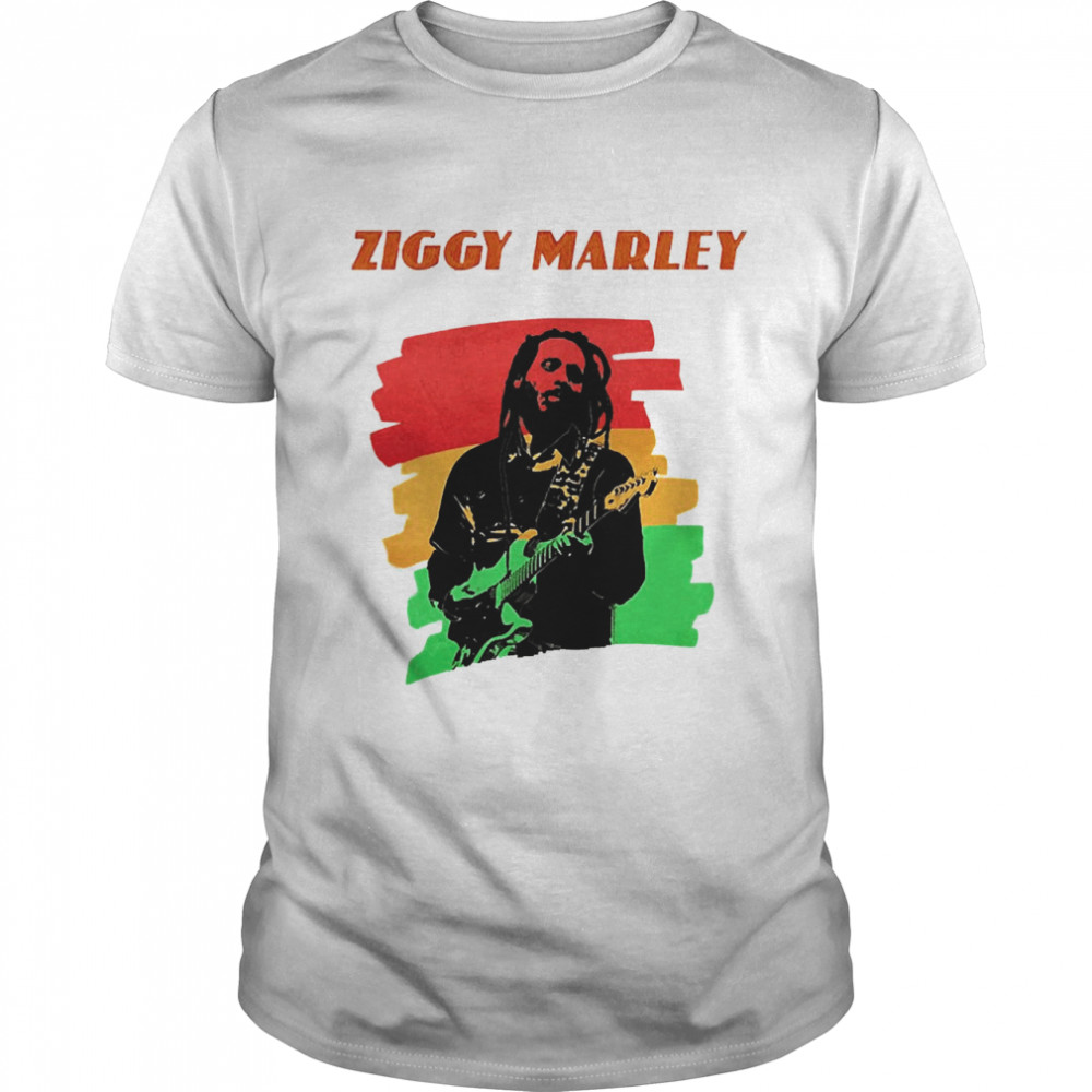 Ziggy Marley Official Merchandise Red Green Gold Shirt