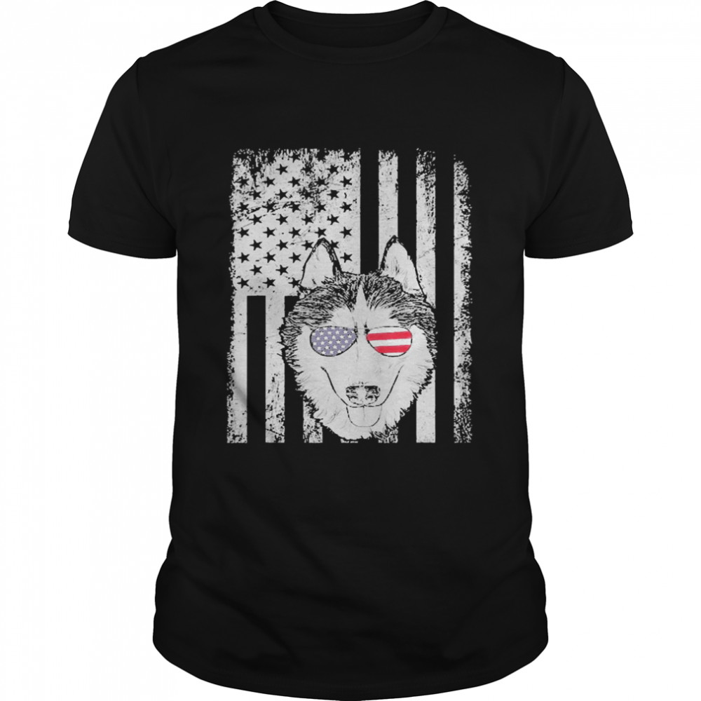 Patriotic American Flag Husky Shirt