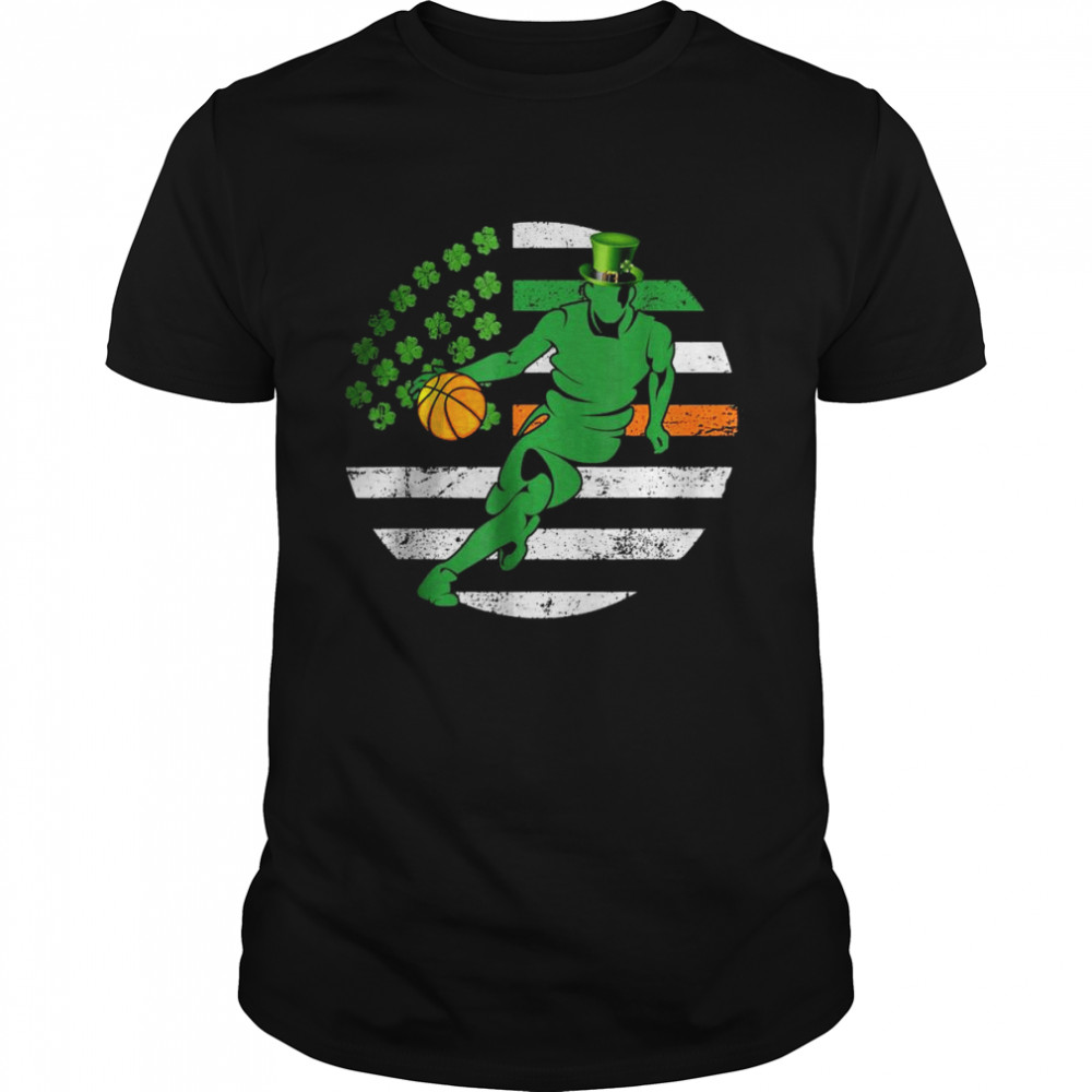 Irish Shamrock Basketball St Patrick Day Basketball Lovers T-Shirt