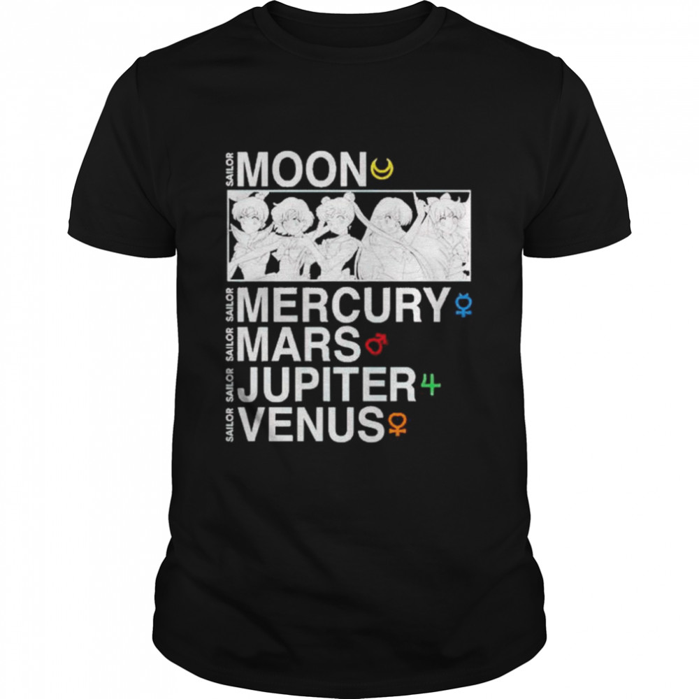 Sailor Moon mercury mars jupiter venus shirt