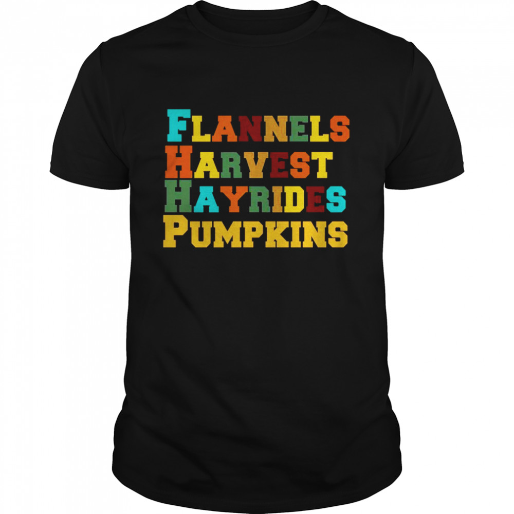 Flannels Harvest Hayrides and Pumpkins Shirt