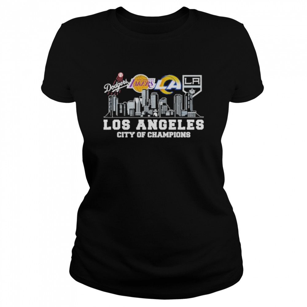 Los Angeles City Champions Dodgers Lakers Rams shirt Classic Women's T-shirt